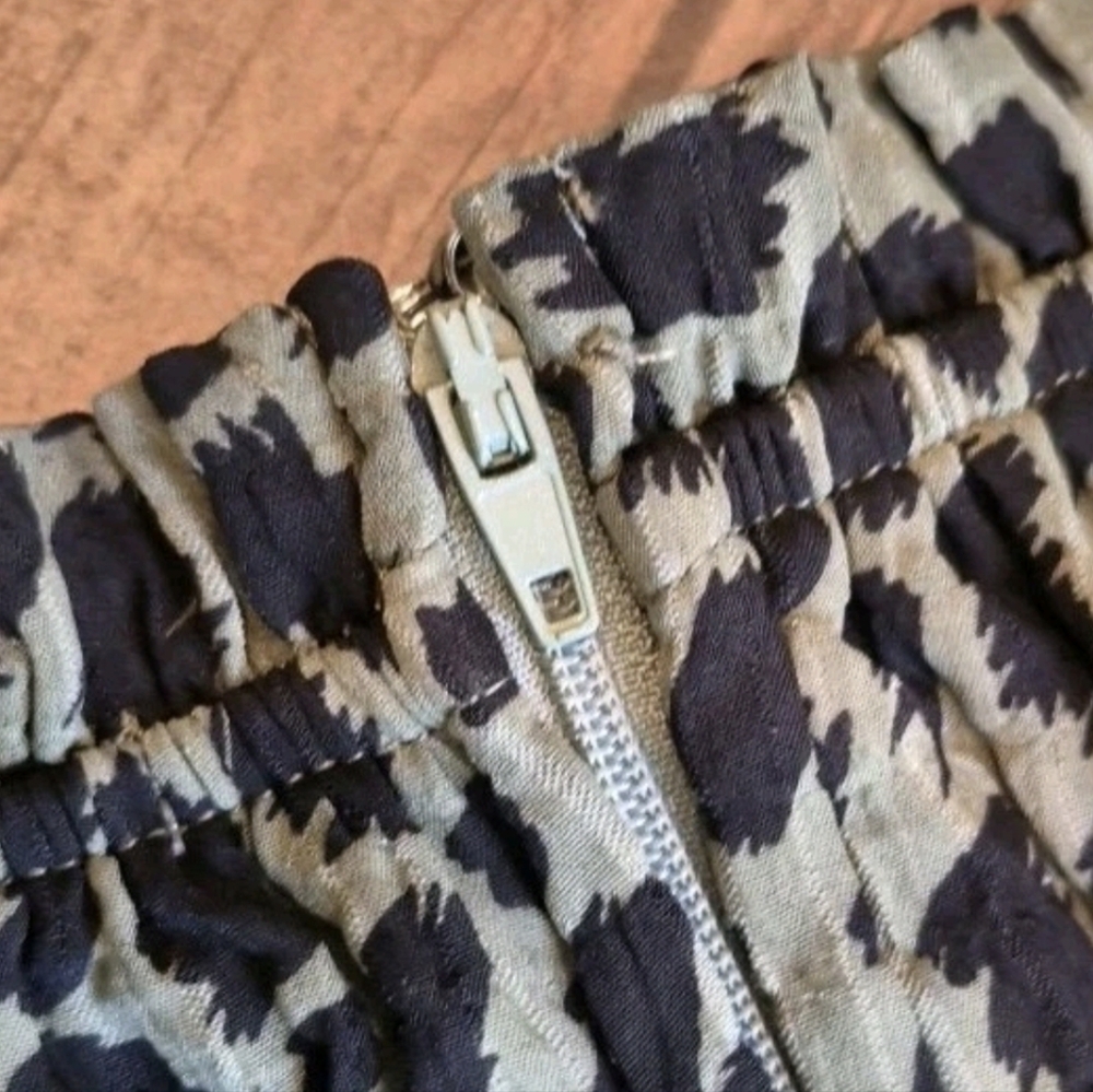 Francesca's Mi Ami Green & Black Animal Print Short Sleeve A-Line Dress, Small - Picture 14 of 14